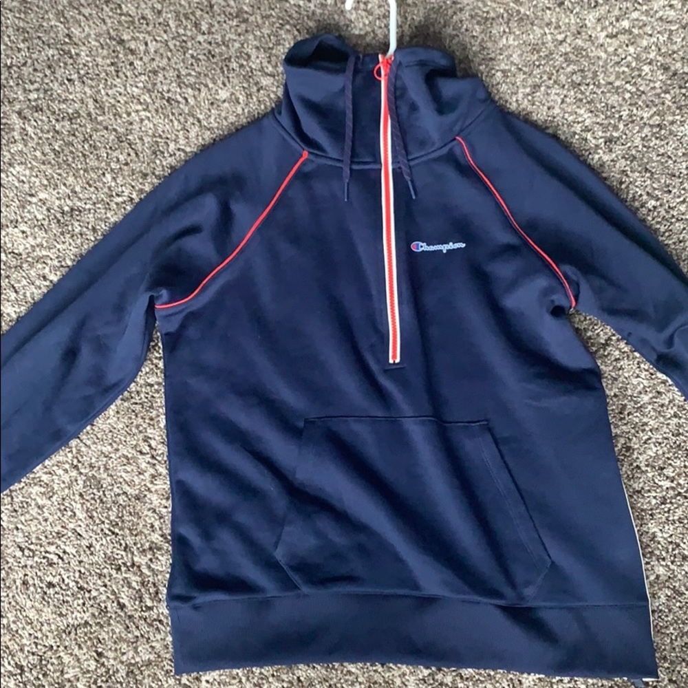 Champion zip up crew-neck